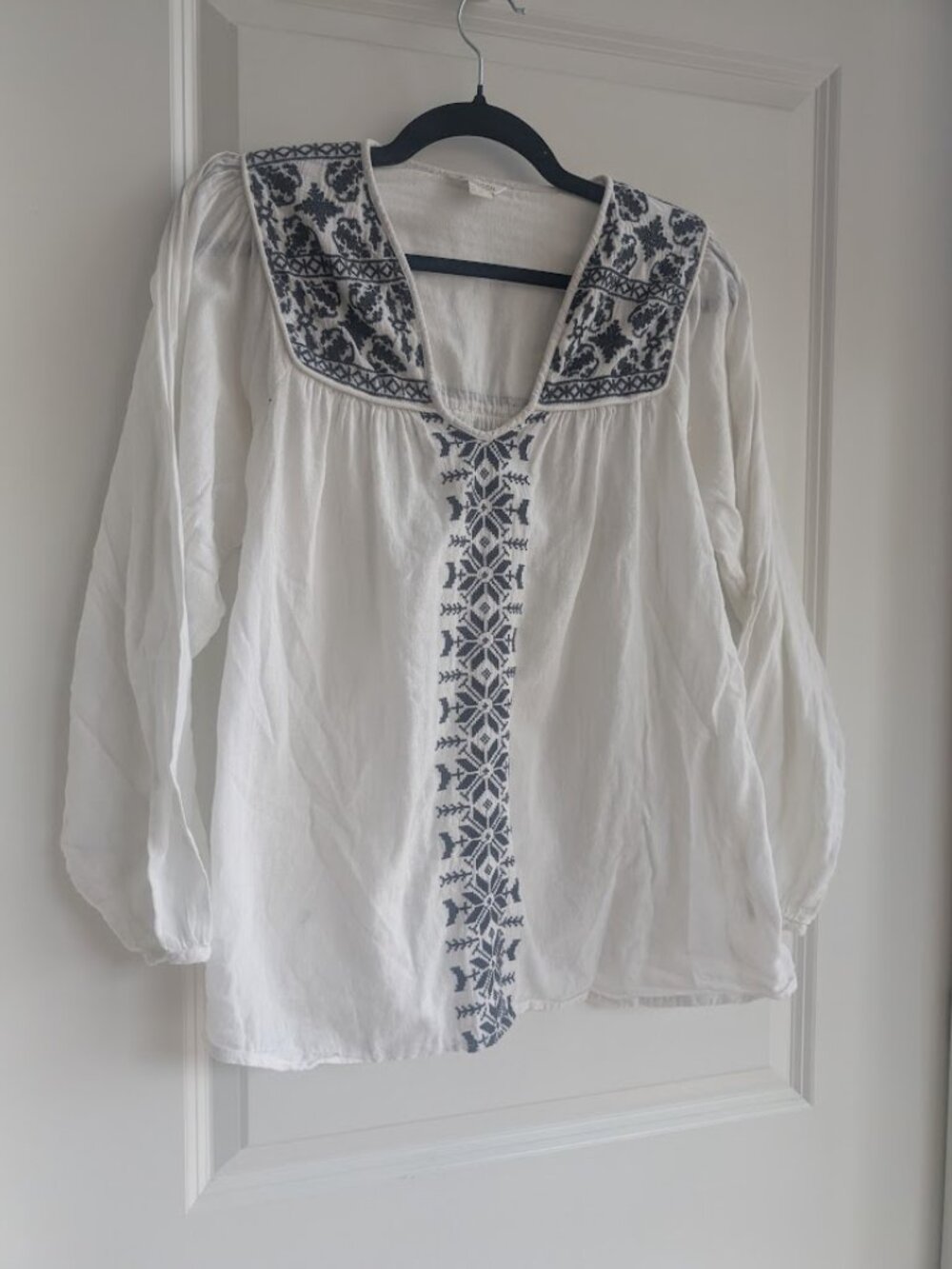 Charming white greek-style blouse by Monsoon